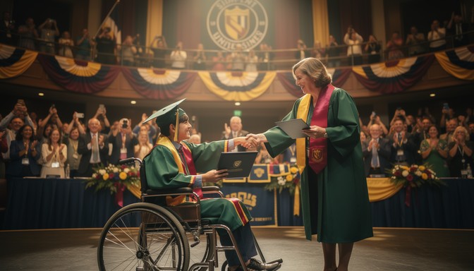 Free Achievement Without Barriers Image - Graduation, Wheelchair ...