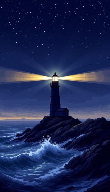 Free Beacon Against Darkness Image - Lighthouse, Beacon, Waves ...