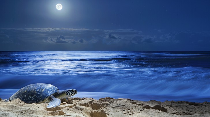 Turtle Initmate Free Moonlit Turtle Beach Image - Moonlight, Turtle, Beach | Download ...