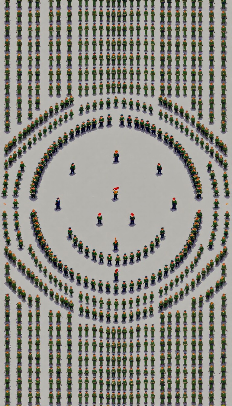Download Geometric Crowd Design Image - Aerial, Pattern, Formation ...