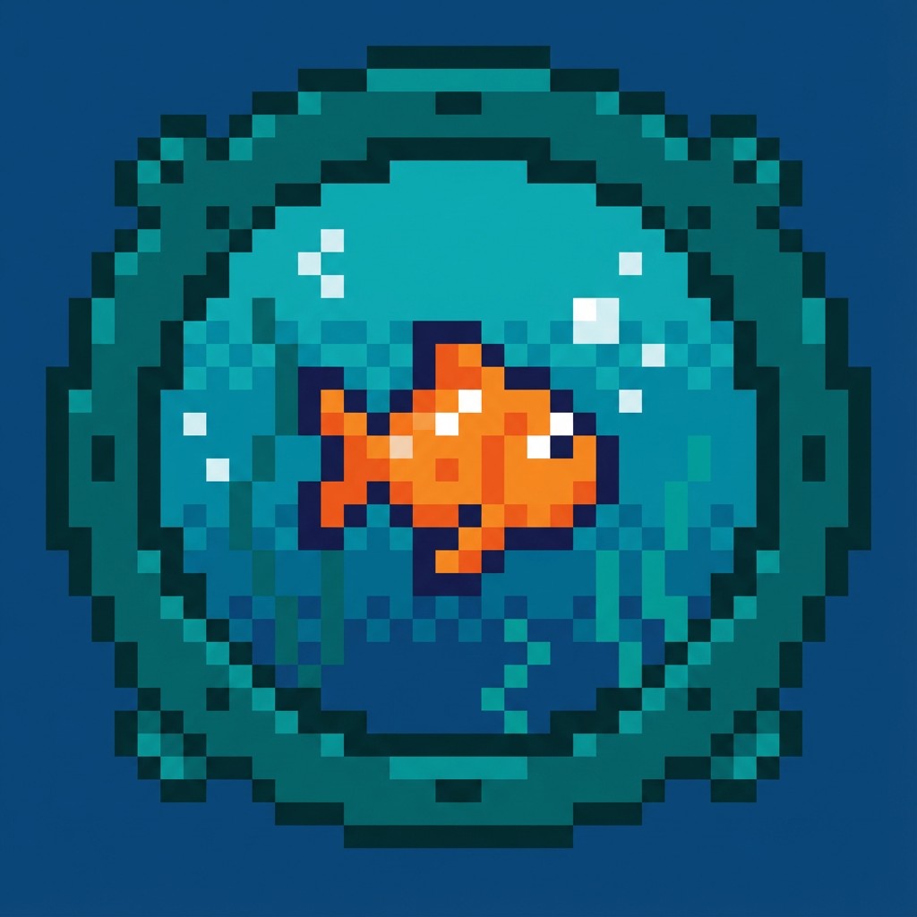 Free Pixel Aquatic View Photo - Fish, Orange, Pixel | Download at StockCake