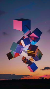 Free Colorful Floating Boxes Image - Colorful, Boxes, Floating ...