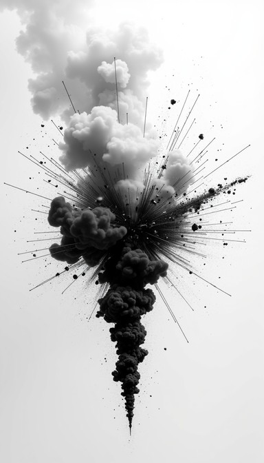 Free Explosive Geometric Chaos Image - Explosion, Monochrome, Abstract ...