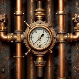 Free Vintage Pressure Gauge Image - Industrial, Vintage, Brass ...