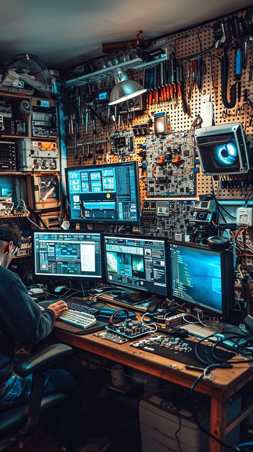 Tech Image Large Size Free Tech Enthusiast's Space Image - Technology, Workspace, Monitors ...