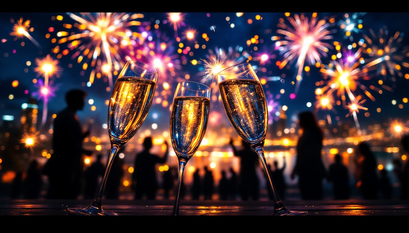 Free Midnight Toast Celebration Image - Celebration, Fireworks ...