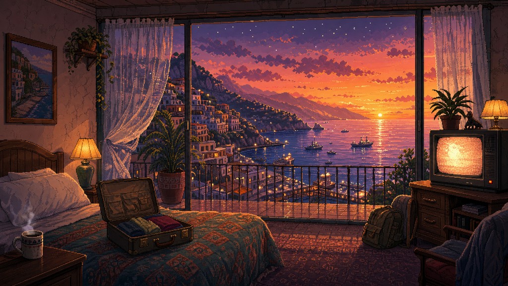 Download Sunset Pixel Getaway Stock Images for Free | StockCake