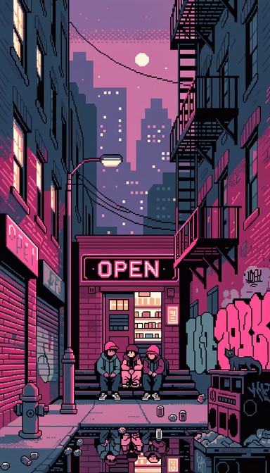Free Pixel Street Hangout Image - Pixel, Retro, Urban | Download at ...