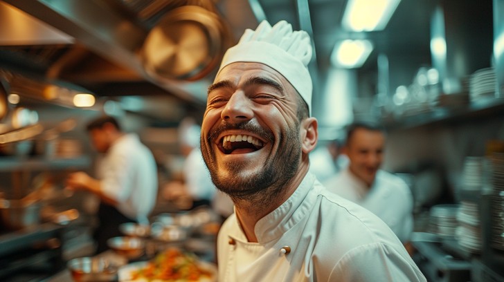 Free Joyful chef laughing Image - Chef, Laughter, Kitchen | Download at ...