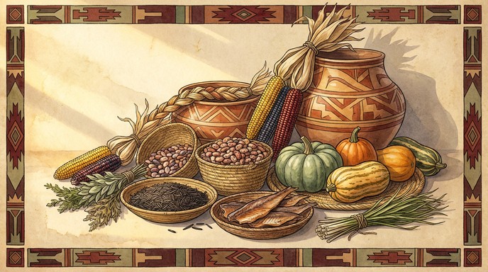 Native Food Riser Free Three Sisters Feast Image - Corn, Beans, Squash | Download at ...