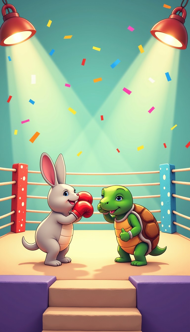 Free Friendly Animal Boxers Photo - Rabbit, Turtle, Boxing | Download ...