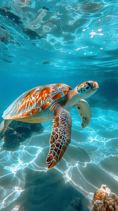 Turtle Ripples Free Graceful Underwater Glide Image | Download at StockCake