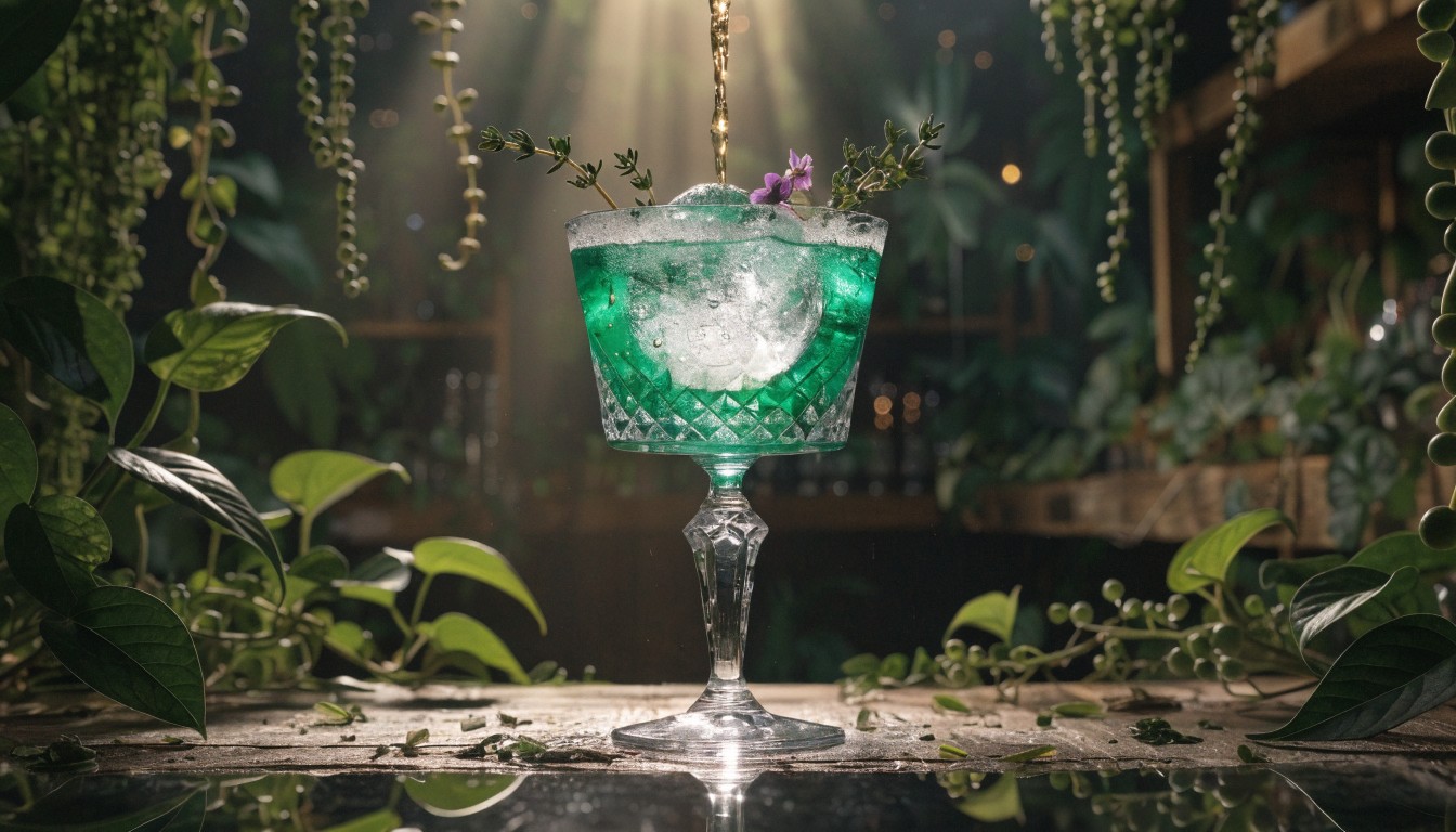Free Botanical Cocktail Magic Image - Beverage, Green, Emerald ...