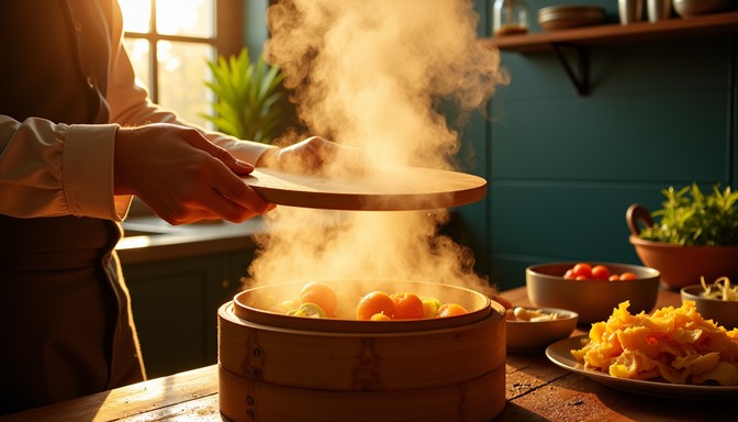 Free Golden Steam Rising Image - Steam, Cooking, Bamboo | Download at ...