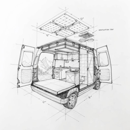 Free Camper Conversion Sketch Image - Camper, Van, Sketch | Download at ...
