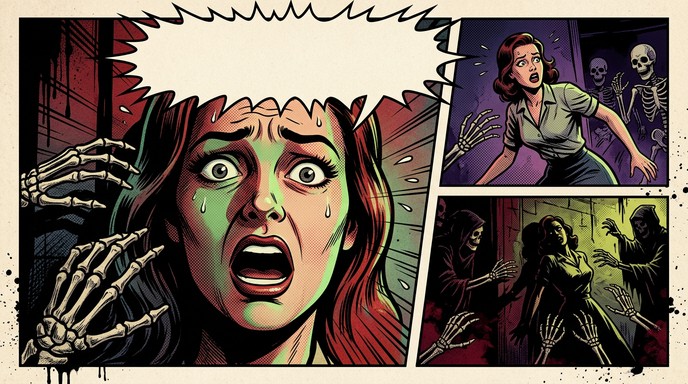 Flash Screen Rant Comic Horror Free Retro Horror Scream Image - Horror, Comic, Retro | Download at ...