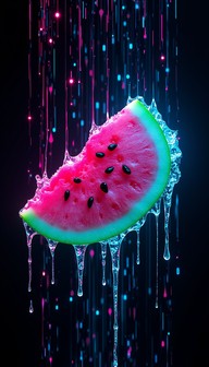 Watermelon Matrix Free Neon Watermelon Matrix Image - Watermelon, Neon, Cyberpunk ...