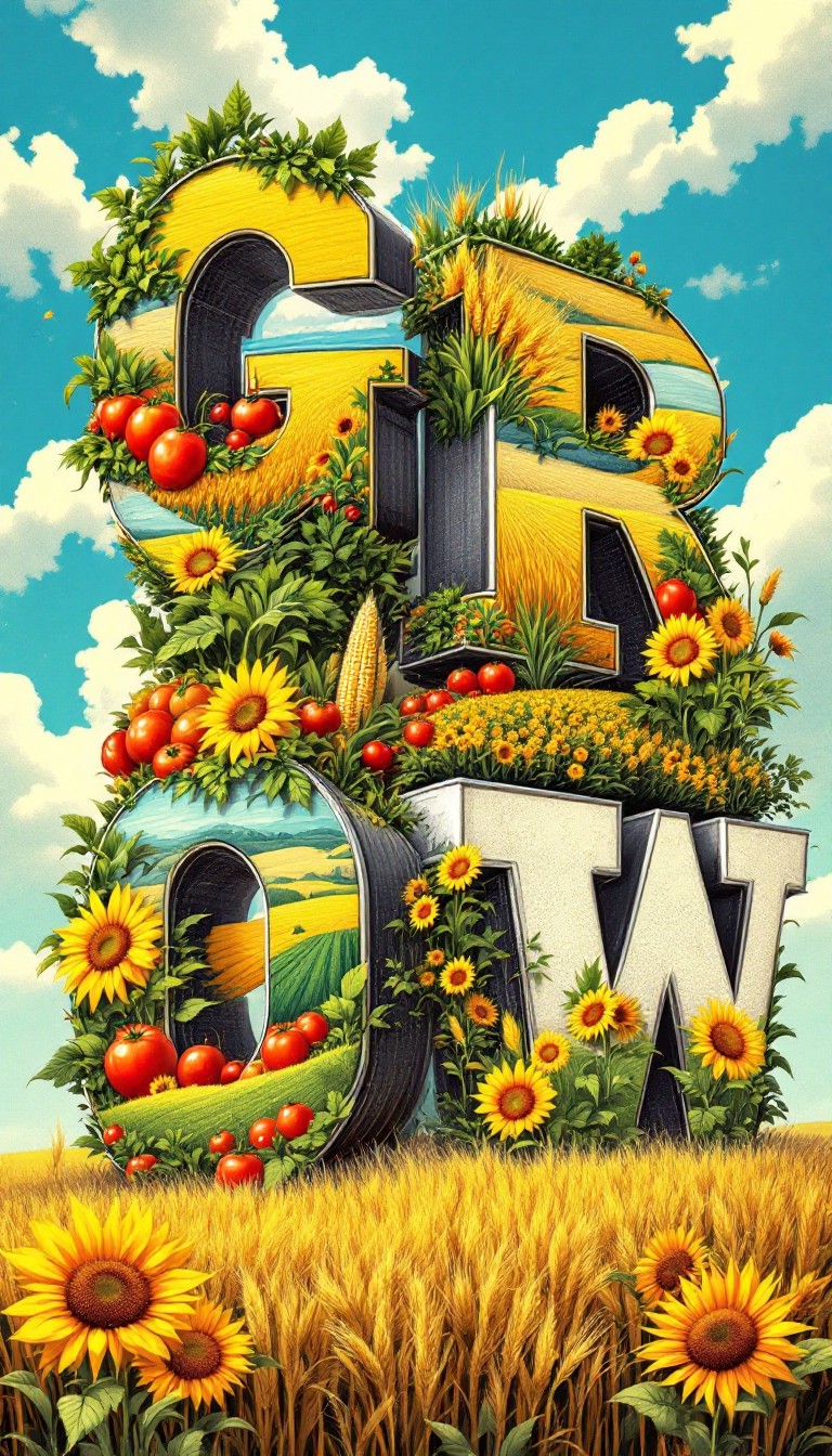 Free Growing Bold Letters Image - Typography, Agriculture, Farmland ...