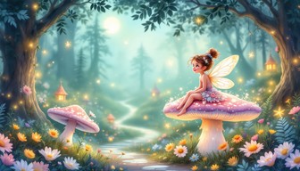 Free Enchanted Fairy Forest Image - Fairy, Mushroom, Forest | Download ...