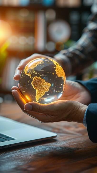 Free Robot holds globe Image - Robot, Globe, Technology | Download at ...