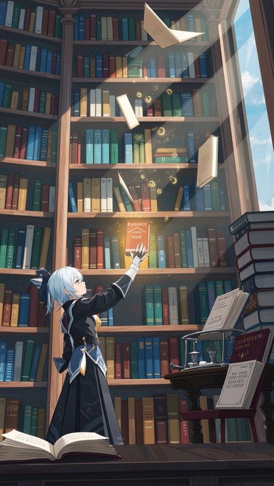 Free Library of Discoveries Image - Anime, Library, Knowledge ...