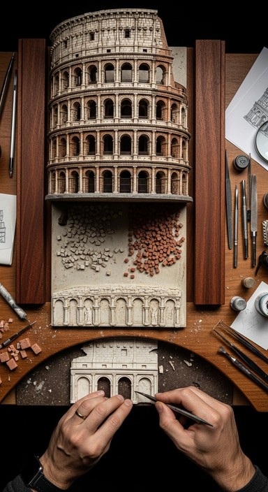 Free Miniature Colosseum Craftsmanship Photo - Miniature, Colosseum ...