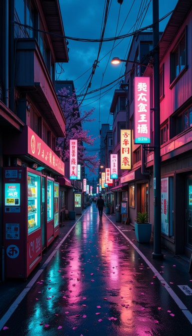 Free Neon Rain Alley Image - Neon, Rain, Tokyo | Download at StockCake