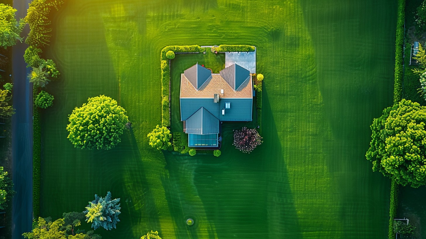 Free Aerial Home View Image - Aerial, House, Green | Download at StockCake