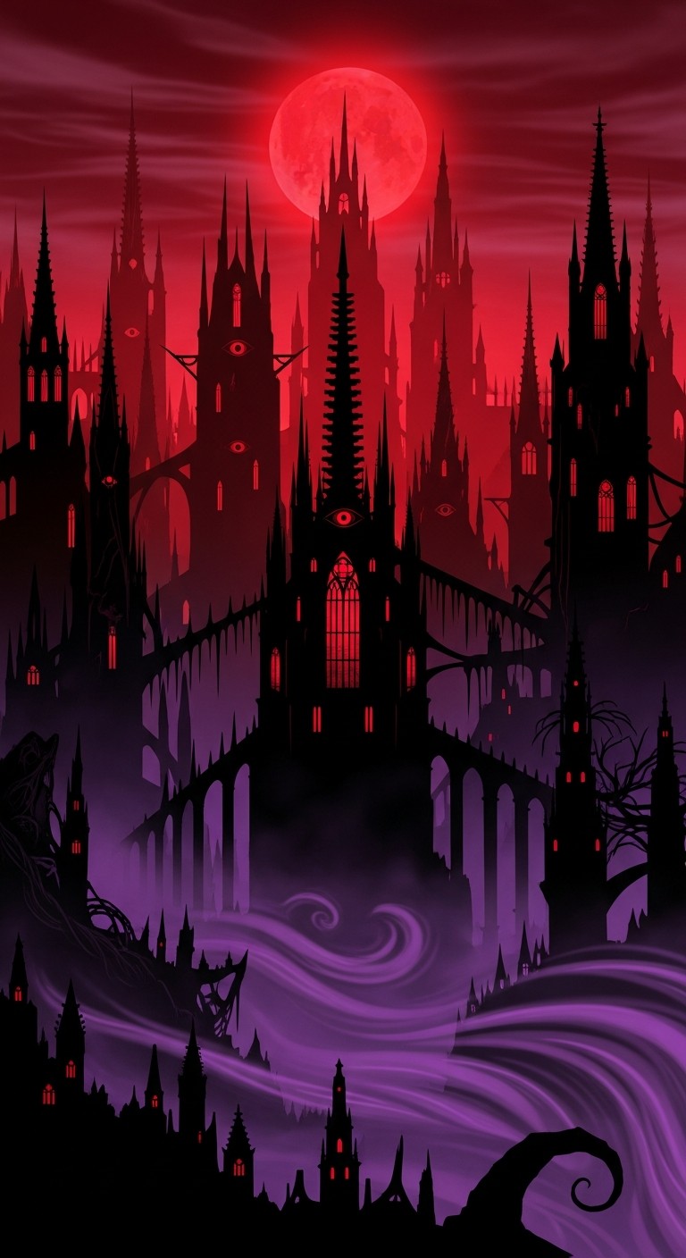 Free Blood Moon Cathedral Image - Gothic, Cathedral, Spires | Download ...