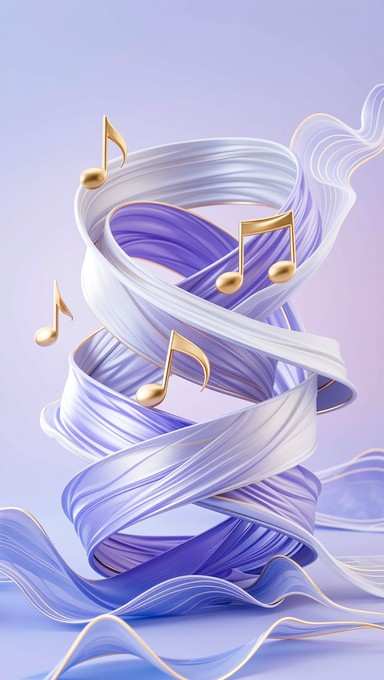 Free Musical Ribbon Symphony Photo - Ribbons, Musical, Purple ...