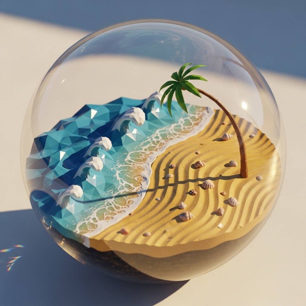 Free Miniature Ocean World Image - Sphere, Beach, 3d | Download at ...
