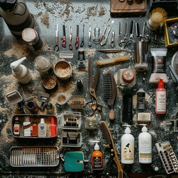 Free Barber Tools Display Image - Barber, Tools, Vintage | Download at ...