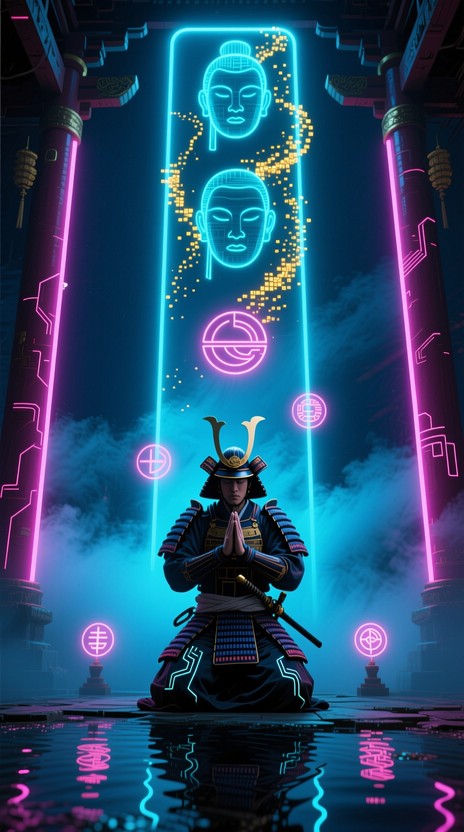 Free Cyber Samurai Meditation Photo - Cyberpunk, Samurai, Warrior ...