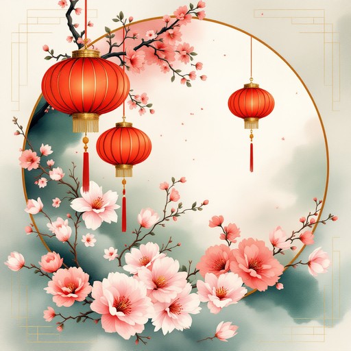 Free Lanterns and Blossoms Image - Lanterns, Blossoms, Chinese ...