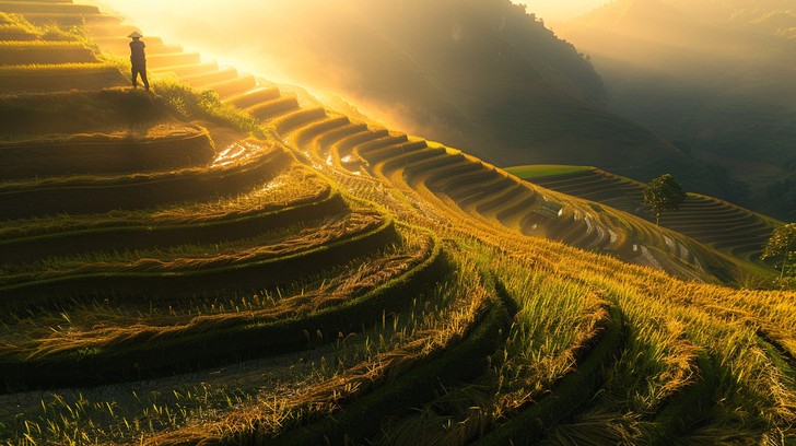 Free Terraced Rice Fields Image - Sunrise, Terraced, Rice | Download at ...