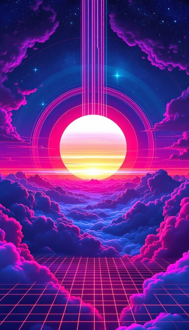 Sunset Image Neon Free Neon Sunset Dreams Image - Synthwave, Neon, Sunset | Download at ...