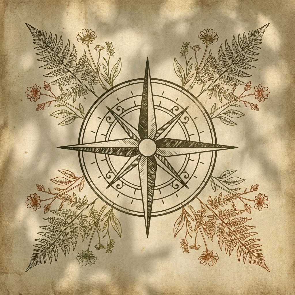 Free Vintage Compass Art Image - Compass, Vintage, Botanical | Download ...