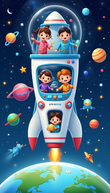 Free Kids' Space Adventure Image - Children, Adventure, Space ...