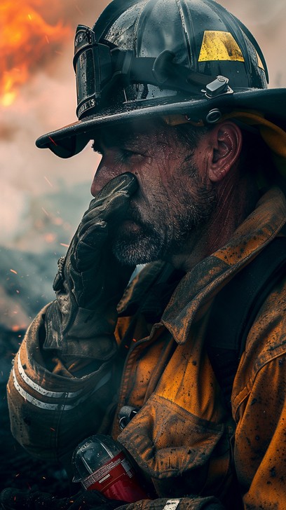 Free Firefighter in Action Image - Firefighter, Portrait, Fire ...