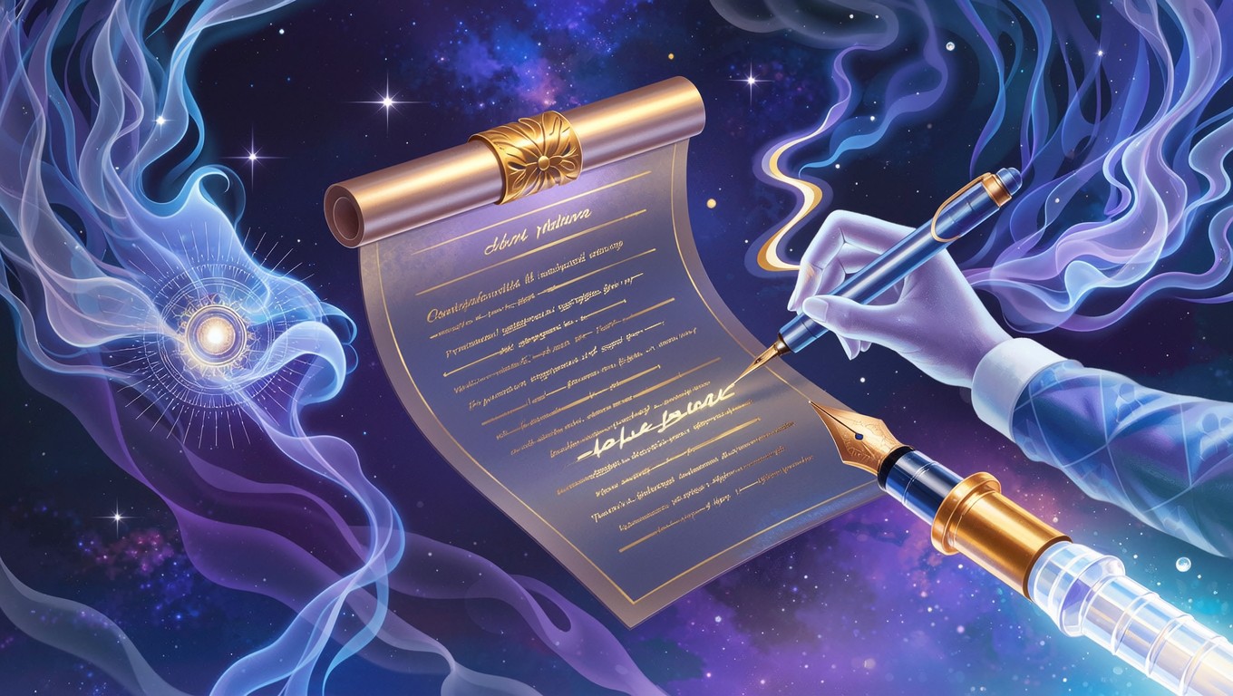 Free Cosmic Contract Signing Image - Fantasy, Surreal, Contract ...