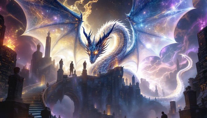 Free Geometric Dragon Majesty Image - Dragon, Geometric, Fantasy ...
