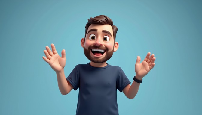 Free Joyful Welcoming Character Image - Cheerful, Welcoming, 3d ...