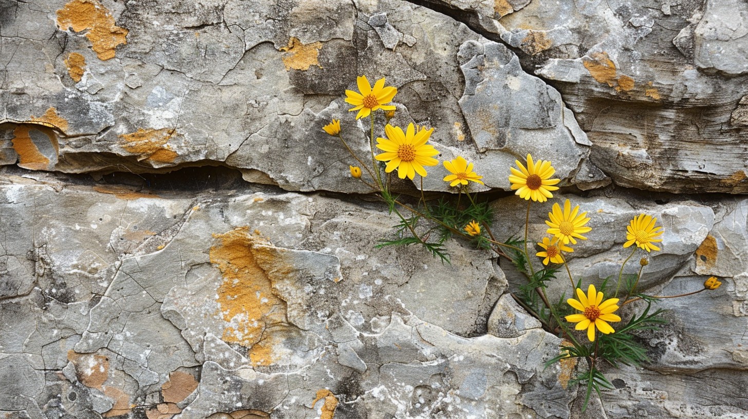 Free Flowers Amid Rocks Image - Flowers, Rocks, Nature | Download at ...