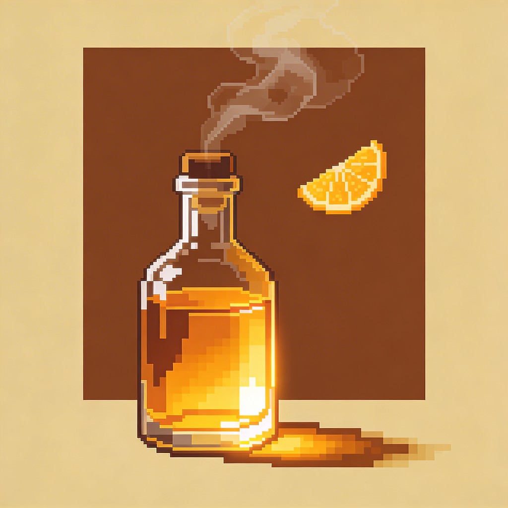 Free Amber Liquid Glow Image - Pixel, Bottle, Amber | Download at StockCake