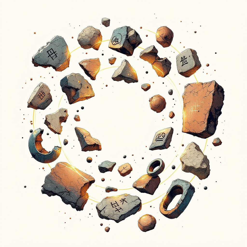 Free Ancient Floating Fragments Image - Archaeological, Fragments ...