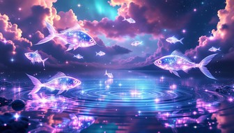 Free Celestial Fish Dance Image - Fantasy, Surreal, Ethereal | Download ...