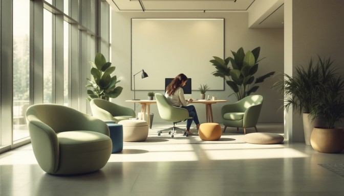 Free Serene Workspace Design Image - Workspace, Office, Interior ...