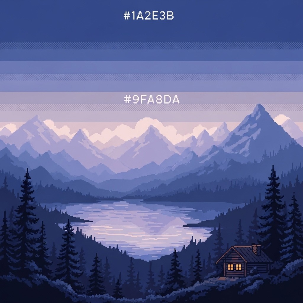 Free Pixelated Mountain Retreat Image - Pixelart, Mountains, Lake ...