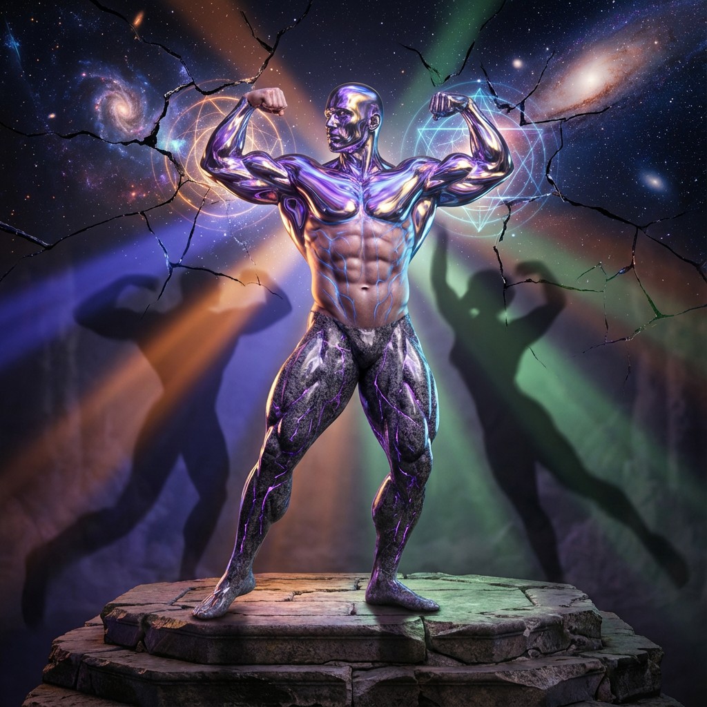 Free Cosmic Power Unleashed Image - Bodybuilder, Surreal, Cosmic ...