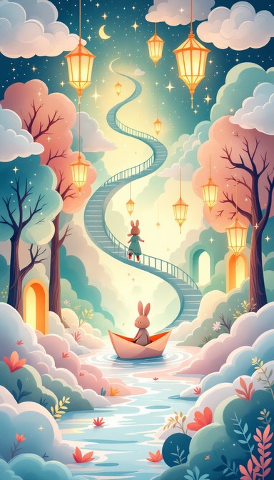 Free Magical Rabbit Voyage Image - Rabbits, Bunnies, Boats | Download ...